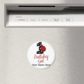 1st Birthday Girl - Lady Bug - 1 - Ladybug マグネット (インサイチュ (食洗機))