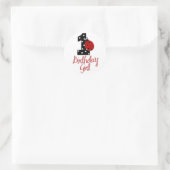 1st Birthday Girl - Lady Bug - 1 - Ladybug ラウンドシール (バッグ)