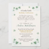 1st Birthday Invitation Card - St. Patrick's Day 招待状 (裏面)