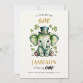 1st Birthday Invitation | Lucky St. Patrick's Day 招待状 (正面)