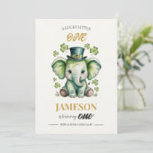 1st Birthday Invitation | Lucky St. Patrick's Day 招待状 (スタンド正面)