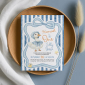 1st Birthday Invitation, Silly Goose Birthday  招待状