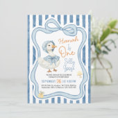 1st Birthday Invitation, Silly Goose Birthday  招待状 (スタンド正面)