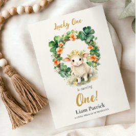 1st Birthday Invitation St. Patrick's Day Card 招待状