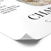 1st Birthday Number 1 Milestone Baby Photo Collage ポスター (角)