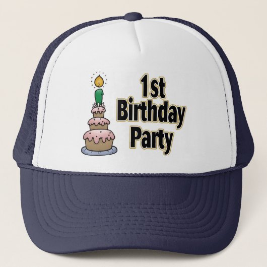 1st birthday party hat キャップ (正面)
