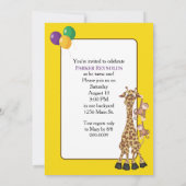 1st Birthday Party Wildlife Animal Babies 招待状 (裏面)