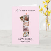 1st Birthday Photo Card カード (黄色い花)