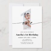 1st Birthday Photo Invitation 招待状 (正面)