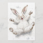 1st Birthday Photo Winter Wonderland Birthday  招待状 (裏面)