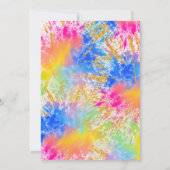 1st Birthday Rainbow Paint Splash Invitation 招待状 (裏面)