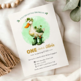 1st Birthday St. Patrick's Day Invitation Card 招待状