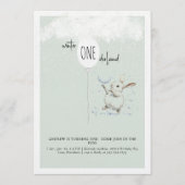 1st Birthday Winter Wonderland Birthday Party II 招待状 (正面)