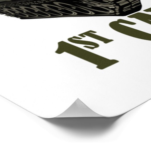 1st Cav Vet - M109 Howitzer ポスター (角)