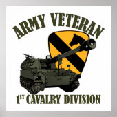 1st Cav Vet - M109 Howitzer ポスター (正面)
