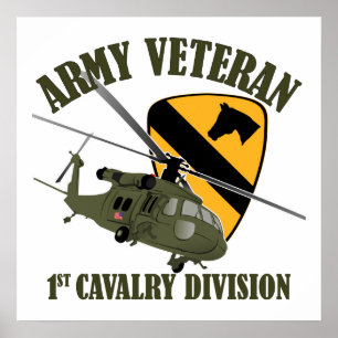 1st Cav Vet - UH60 Blackhawk ポスター