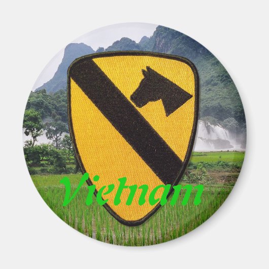 1st cavalry air cav patch vietnam magnet veteran マグネット (正面)