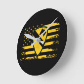 1st Cavalry Division ラウンド壁時計 (傾斜)