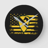 1st Cavalry Division ラウンド壁時計 (正面)