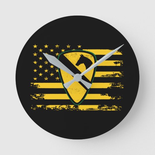 1st Cavalry Division ラウンド壁時計 (正面)
