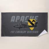 1st Cavalry Division | Attack Helicopter ビーチタオル (正面)
