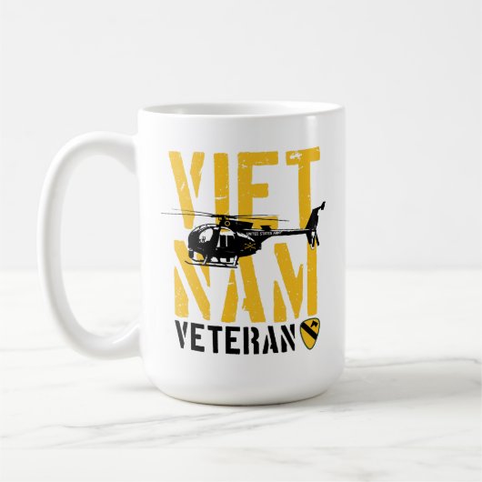1st Cavalry Division Vietnam Veteran コーヒーマグカップ (左)