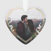 1st Chrismas Together Gold Frame Custom Photo オーナメント (正面)