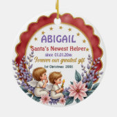 1st Christmas 2 sided Angel’s First Noel セラミックオーナメント (裏面)