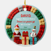 1st Christmas 2 sided Festive Builder セラミックオーナメント (裏面)