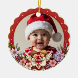 1st Christmas 2 sided Golden Keepsake セラミックオーナメント