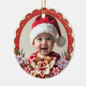 1st Christmas 2 sided Golden Keepsake セラミックオーナメント (左)