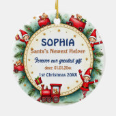 1st Christmas 2 sided, Holiday Express セラミックオーナメント (裏面)