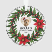 1st Christmas 2-sided Santa Paws Forever オーナメント (裏面)