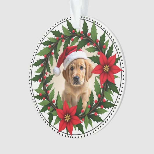 1st Christmas 2-sided Santa Paws Forever オーナメント (正面)