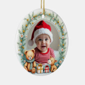 1st Christmas 2 sided Santa’s Newest Helper セラミックオーナメント (右)