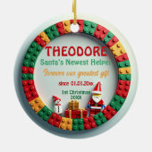 1st Christmas 2 sided, Santa’s Sweetheart セラミックオーナメント (裏面)