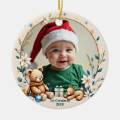 1st Christmas 2 sided Starry Snuggles セラミックオーナメント (正面)