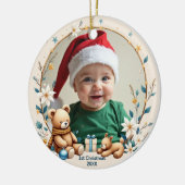 1st Christmas 2 sided Starry Snuggles セラミックオーナメント (左)