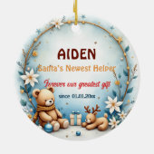 1st Christmas 2 sided Starry Snuggles セラミックオーナメント (裏面)