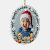 1st Christmas 2 sided Teddy Tidings セラミックオーナメント (右)