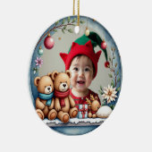 1st Christmas 2 sided, Tiny Toes & Tinsel セラミックオーナメント (右)