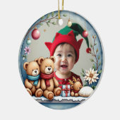 1st Christmas 2 sided, Tiny Toes & Tinsel セラミックオーナメント (左)