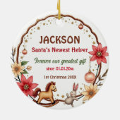 1st Christmas 2 sided, Toy Box Treasures セラミックオーナメント (裏面)