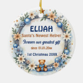1st Christmas 2 sided, Twinkle & Cheer セラミックオーナメント (裏面)
