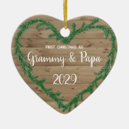 1st Christmas as Grammy セラミックオーナメント