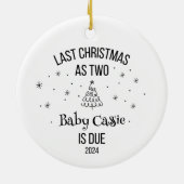 1st Christmas as new parents セラミックオーナメント (裏面)