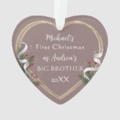 1st Christmas Big Brother Love Gold Frame Photo  オーナメント (裏面)