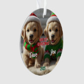 1st Christmas Golden Retriever Personalized オーナメント (正面)