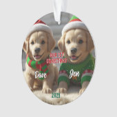 1st Christmas Golden Retriever Personalized オーナメント (正面)