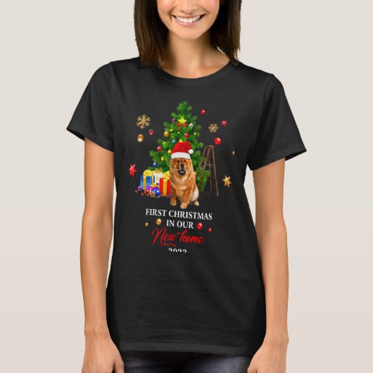 1st Christmas In Our New Home Xmas For Chow Chow T Tシャツ (正面)